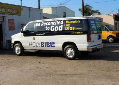 Custom Vehicle Decals for Holy Bible van