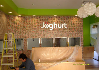 Custom Interior Dimensional Wall Sign for Joghurt -2