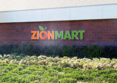 Exterior Wall Sign for Zion Market - view 3