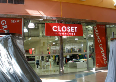 Custom Designed Sign for Closet Fashion - front view