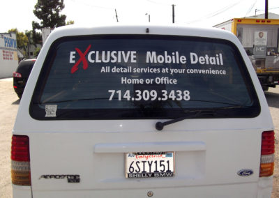 Custom Vehicle Decals for Exclusive Mobile mini van - view 2