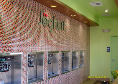 Custom Interior Dimensional Wall Sign for Joghurt
