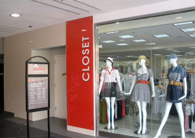 Custom Fabricated Sign for Closet Fashion
