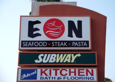 Custom Pylon Sign Face for EON Restaurant