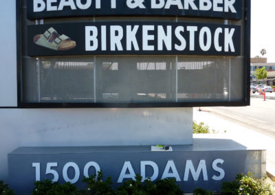 Custom Designed and Fabricated Pylon Sign Letters for Birkenstock