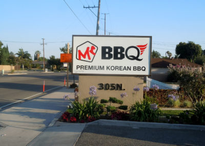 Custom Monument Sign for Mr. BBQ - view 2