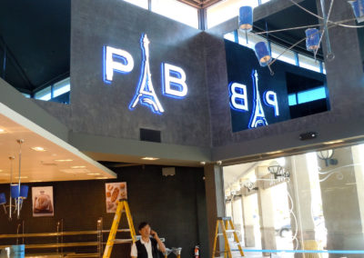 Custom Channel Letter Sign for Paris Baguette - indoor day view