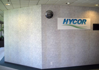 Custom Designed and Fabricated Interior Wall Sign for Hycor - view 2