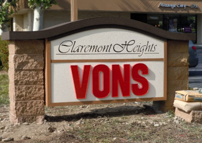 Custom Monument Sign for Vons