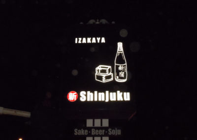 Custom Illuminated Pole Sign for Shinjuku