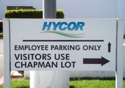 Custom Employee Parking Sign for Hycor