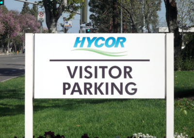 Custom Visitor Parking Sign for Hycor