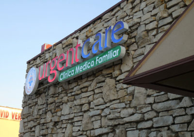 Custom Illuminated Channel Letters sign for Urgent Care Clinic