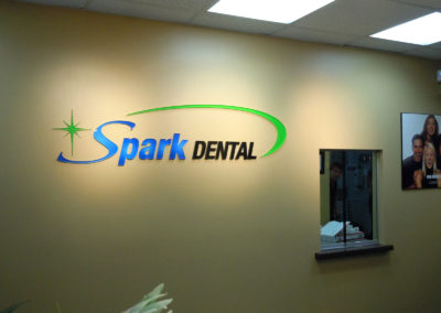 Custom Interior Dimensional Wall Sign for Spark Dental - view 3