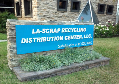 Custom Monument Sign for LA-Scrap Recyling