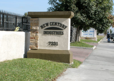 Custom Monument Sign for New Century Industries