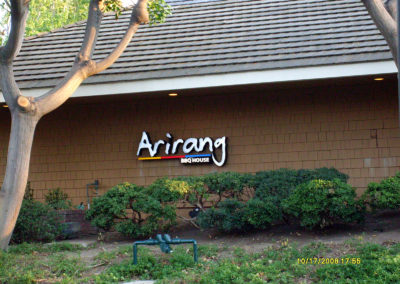 Custom Channel Letters Sign for Arirang Restaurant