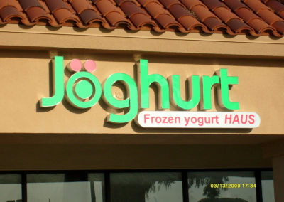 Custom Channel Letters Sign for Joghurt