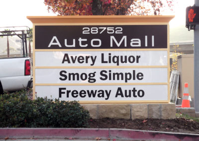 Custom Monument Sign for Auto Mall