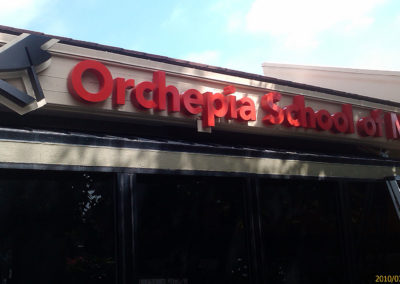 Custom Exterior Sign for Orchepia School by Amazing Signs - Sign Company.