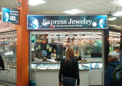 Custom Illuminated Box Sign for Jewelry Express