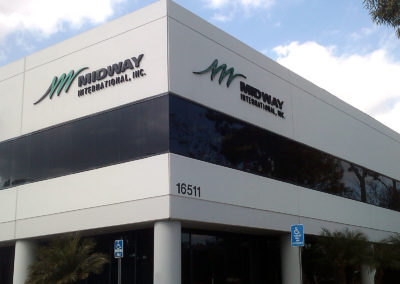 Custom Exterior Building Sign for Midway by Amazing Signs - Sign Company.