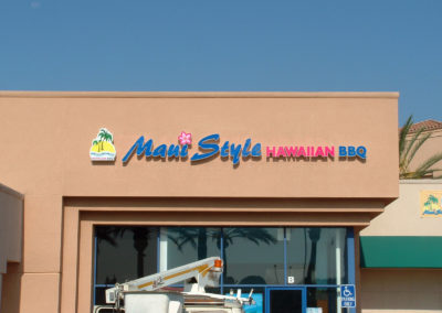 Custom Channel letters Sign for Maui Style
