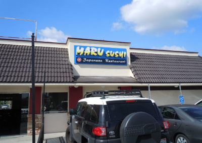 Custom Designed and Fabricated Channel Letters Sign for Maru Sushi