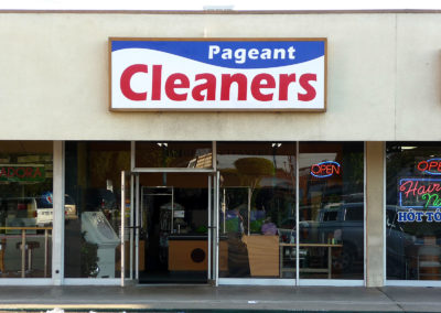 Storefront sign for Pageant Cleaners, by Amazing Signs - sign company.