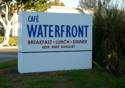 Custom Monument Sign for Waterfront Cafe