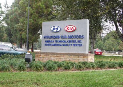 Custom Monument Sign for Hyundai-Kia Motors