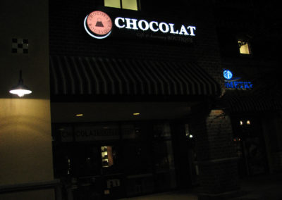 Illuminated Channel Letter Sign for Chocolat
