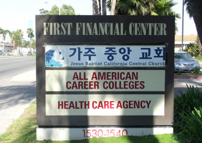 Custom Sign Faces for First Financial Center