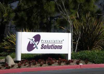 Custom Monument Sign for Prescription Solutions