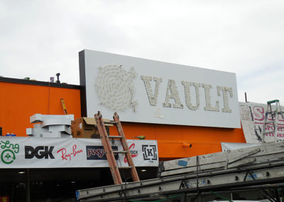 Custom Channel Letters Sign Installation for Vault