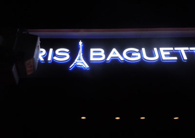 Detail of Custom Illuminated Channel Letter Sign for Paris Baguette - view 2