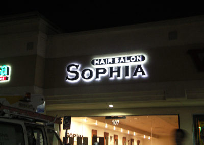 Custom Illuminated Channel Letter Sign for Sophia