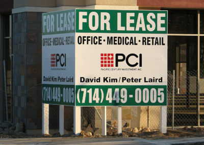 Custom "For Lease" Real Estate Sign