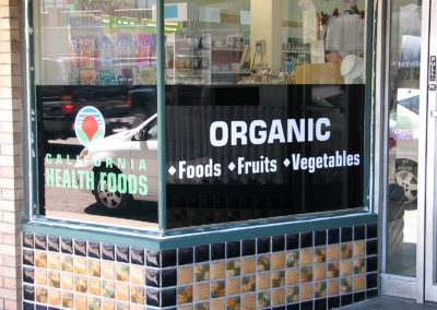 Custom Window Graphics for Health Foods