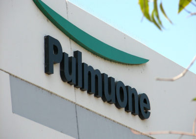 Custom Exterior Dimensional Wall Sign for Pulmuone