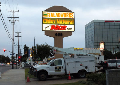 Custom Sign Face for a pole pylon sign, by Amazing Signs - sign company.