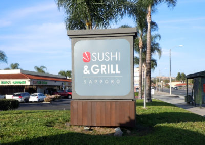 Custom Monument Sign for Sushi & Grill
