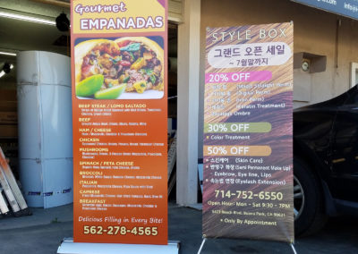 Custom Designed Vertical Banner with Stand