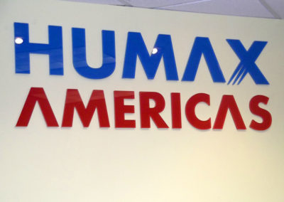 Custom Dimensional Interior Wall Sign for Humax