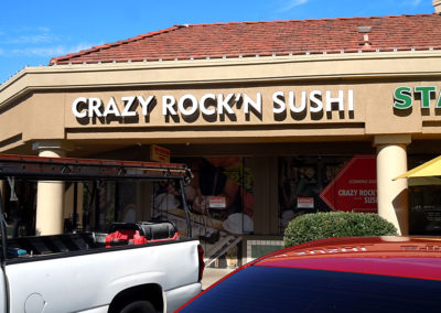 Custom Channel Letter Sign for Crazy Rock'n Sushi - View 2