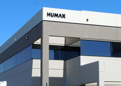 Custom Exterior Dimensional Sign for Humax