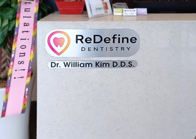 ReDefine Dentistry - Reception Desk Sign - Image1