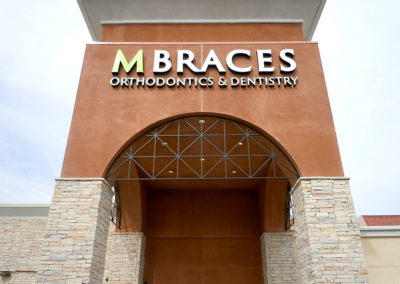 Custom Channel Letter Sign for M Braces