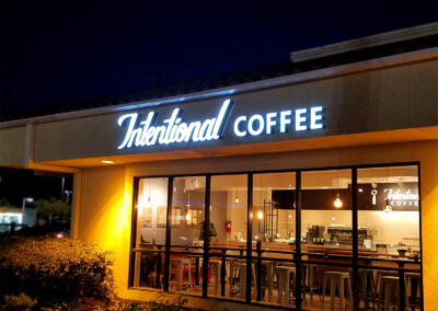 Intentional - Coffee - Illuminated - Channel - Letter - Sign - Image1