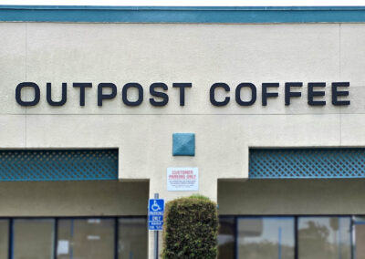 Reverse Channel Letter - Storefront Signs - Outpost Coffee - Cover